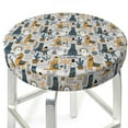 thumbnail image 6 of Goofa Llama and Cactus1 Printed Stool Covers Round, Waterproof Round Bar Stool Covers Anti-Slip Round Bar Stool Seat Cover with Elastic Bands Durable -12 inch, 6 of 7