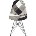 thumbnail image 3 of Elon Series Turin Patchwork Fabric Chair with Chrome Base, 3 of 4