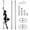 Silver, variant on Professional Removable Dancing Pole Kit – Static Spinning Pole for Home, Party, and Pub Exercises