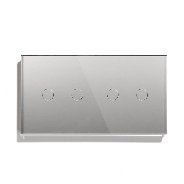 4 Gang Touch Switch 157mm 2Way Light Switch White Black Golden Crystal Class Panel Switch Waterproof Double 2Gang Switches ,Trusted and Reliable