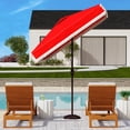 thumbnail image 2 of SAFAVIEH Milan Fringe 7.5' Market Crank Square Umbrella, Red, 2 of 6