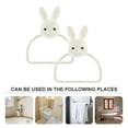 thumbnail image 2 of Shisuyan 2pcs Hand Towel Rings Cartoon Rabbit Free of Punch Bathroom Hand Towel Rack, 2 of 8
