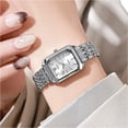 thumbnail image 2 of Resicozy Classic Square Watches for Women 2026 with Numerals Ladies Casual Fashion Dress Watch Silver with White Face, 2 of 3