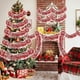 thumbnail image 1 of Giros metálicos rojos de guirnalda de Navidad | Ratán de purpurina de 78,7 pulgadas | Árbol de Navidad interior, escalera, barandilla, decoración de coronas | Decoración navideña de plástico ligero, 1 of 6