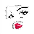 thumbnail image 4 of Hepburn'S Beautiful Eyebrow Eyes Lips Wall Sticker Vinyl Decals Decor Removable, 4 of 8
