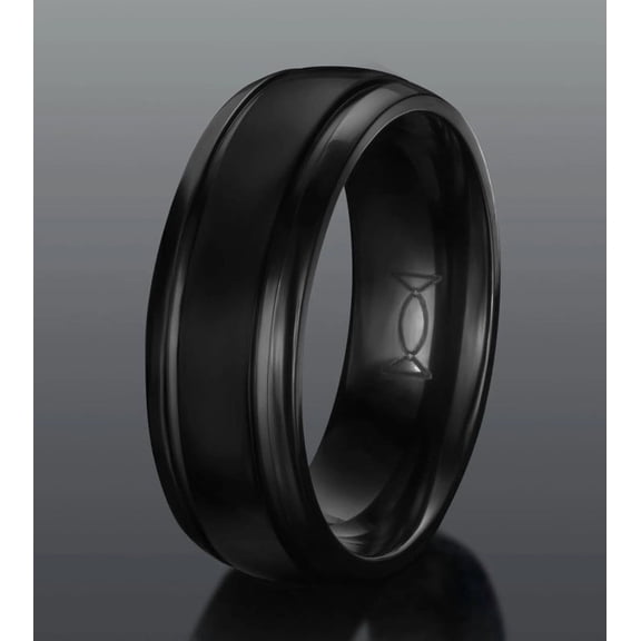 Black Zirconium Men’s Ring – Modern Durable Band by Morejewelery with Warranty