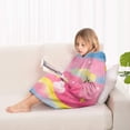thumbnail image 4 of Colorful Cloud Star Pattern Blanket Hoodies for Kids 6-13YR Oversize Wearable Blanket Hoodies for Boys Girls Teens, 4 of 7
