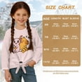 thumbnail image 7 of Xixirimido Cute Axolotl & Capybara Pink Pattern Girls Long Sleeve Shirts Casual T-shirt Loose Fit Tunic Tops Crewneck Tie-hem Blouse Tees for Fall Winter, Size 9-10, 7 of 7