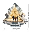 thumbnail image 2 of Metal Hanging Christmas Tree Wind Spinner - Festive Garden Decoration with Beautiful Patterns for Yard & Outdoor Holiday Cheer, 2 of 7