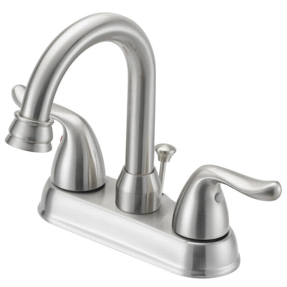 FAUCET LAV 4IN 2HNDL LEVER NIC