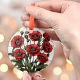 thumbnail image 4 of Poppy Christmas Ornament, Ceramic/Acrylic Ornament, Mom’s Day Keepsake, Romantic Valentine Decor, Festival Season Ornament, Commemorative 2025, 4 of 5