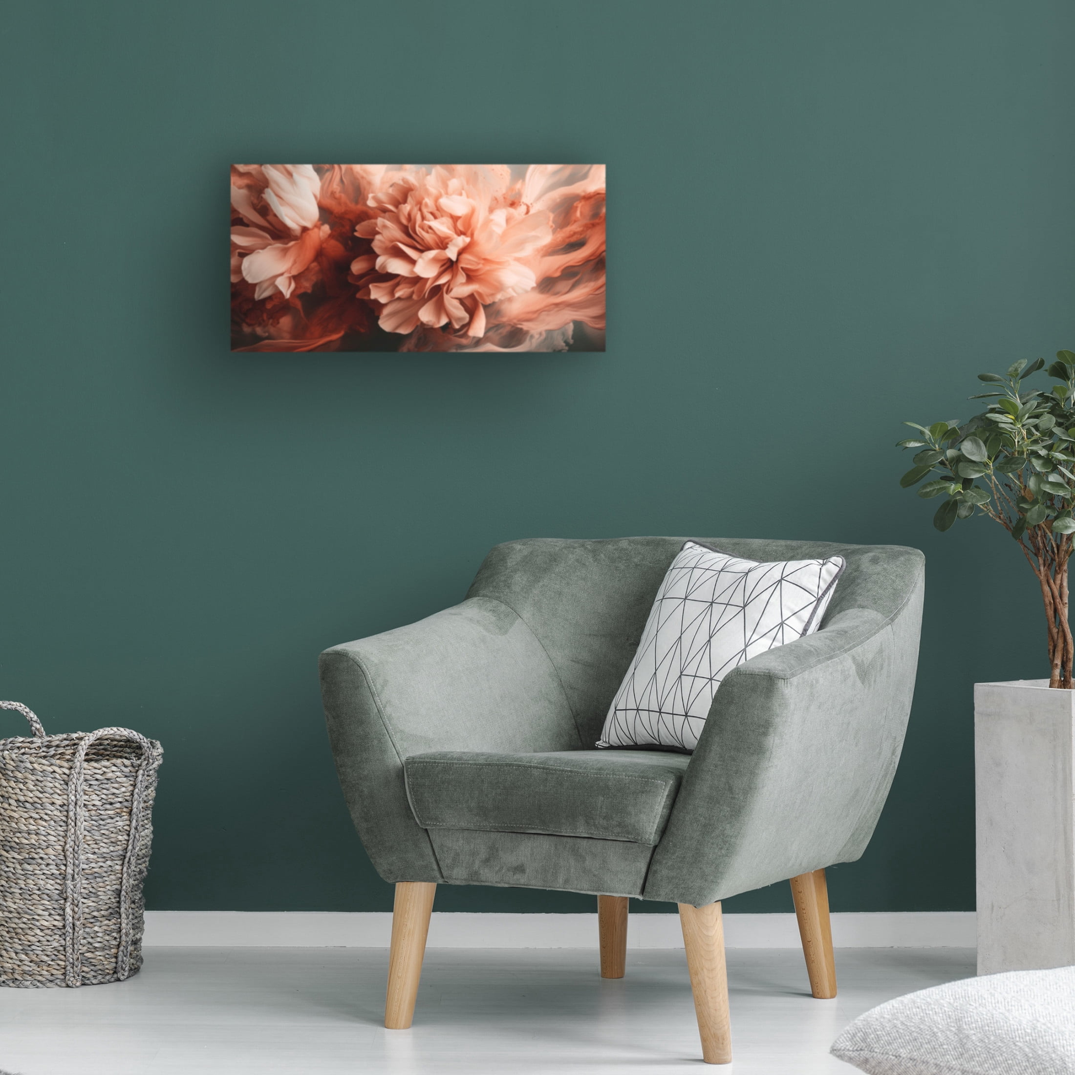 Trademark Fine Art Treechild Splashed Peony Canvas Wall Art