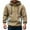Khaki, variant on Timoontee Men's Workwear Long Sleeve Hoodies Quarter Zip Tactical Pullover Sweatshirts Casual Fall Vintage Fashion Hooded Sweatshirts Solid Multi Pockets Tops Gray XL