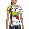 thumbnail image 5 of Hello Kitty T Shirts For Girls Boys, 3d Print Cartoon Graphics T Shirt, Youth Crewneck T-Shirt, Unisex Short Sleeve Top Tees Age 4-16 Years, 5 of 7