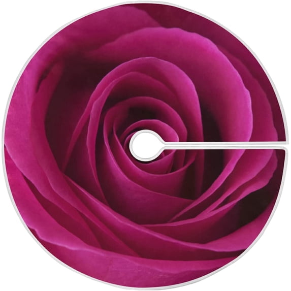 FMSHPON Valentines Mother's Day Lilac Rose Xmas Christmas Tree Skirt Stand Mat for Holiday Party Decoration Indoor Outdoor 36 inches