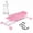 White-Pink, variant on CONCETTA Rocking Stepper Exercise Machine with LCD Monitor & Resistance Bands, 220 lbs Capacity Ski Balance Trainer for Full Body Workout at Home Gym, Pink-White