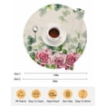 thumbnail image 6 of 13 Inch Round Placemats Set of 6, Spring Pink Roses Non Slip Heat Insulation PP Table Mats, Pastoral Eucalyptus Leaves Rustic Burlap Washable Place Mats for Kitchen Dining Party Table Decor, 6 of 7
