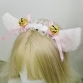 thumbnail image 4 of Diadema con orejas de perro y gato de piel sintética de animal con campana, accesorio para el cabello, disfraz de Halloween, vestido de fiesta Adepaton BST2001174-1, 4 of 5