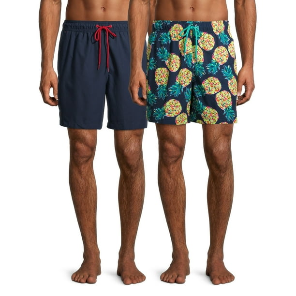 Men's and Big Men's 6" Pineapple Novelty & Basic Swim