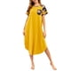 thumbnail image 1 of Vestido de tumbona para mujer, camisones sueltos de manga corta con estampado Floral, ropa de d Irfora Vestido, 1 of 7
