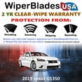thumbnail image 2 of 2019 Lexus GS350 Beam Wiper Blades Wipers w/2yr Warranty (Set of 2), 2 of 5