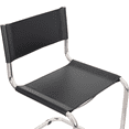 thumbnail image 6 of Breuer Chair Company Mart Stam Cantilever Side Chair w/ Chrome Steel Frame & Black Bonded Leather by Furnish Theory, 6 of 7