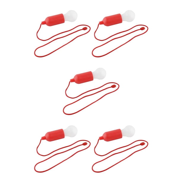 Naiovety Luz de cable de tracción Bombilla LED portátil Suministros de emergencia a prueba de agua Elementos esenciales para acampar colgantes para Rojo 5piezas Naiovety CBP233437