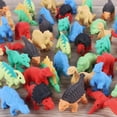 thumbnail image 1 of Juego de gomas de borrar para lápices Clayees, 72 piezas, rompecabezas 3D con forma de dinosaurio, 1 of 7