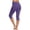 Purple, variant on HJYCHN Women's High Waisted 7/8 Length Workout Leggings for Fitness Running Gym Daily Wear Stretchy Soft Comfortable Pants Black S