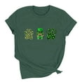 thumbnail image 4 of Womens St Patrick's Day T-Shirt Short Sleeve Crew Neck Cotton Shirt Irish Clover Shamrock Holiday Graphic Tee Tops, 4 of 6