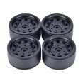 thumbnail image 2 of Juego de 4 llantas de cubo de rueda de metal de 1,9 pulgadas para decoración de coche trepador de control remoto 1/10 (agujero triangular negro), 2 of 8
