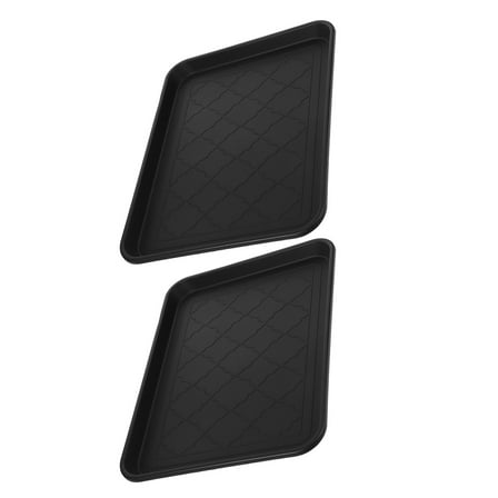 Zehuanyu  2 Pcs Large Wicker Storage Basket with Lid Shoe Plate Pad