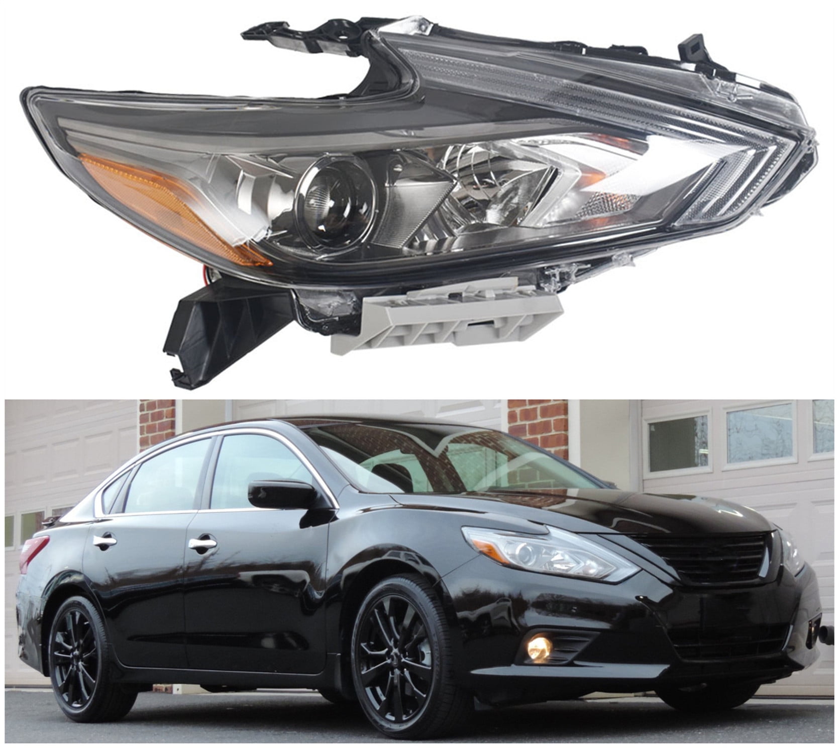Genrics Headlights For Nissan Altima 2016 2017 2018 W/O LED DRL Halogen