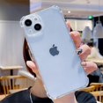 thumbnail image 2 of Shockproof Airbag Silicone Case For iPhone 16 15 14 Plus 13 12 Mini 11 Pro Max Soft Clear Back Cover Transparent Slim Shell 11 For iPhone 16, 2 of 5