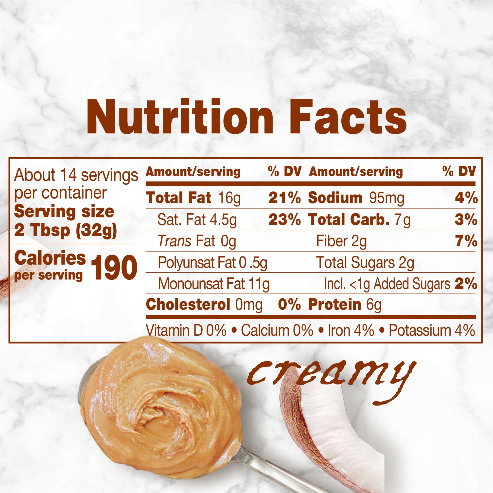 (2 pack) Earth Balance Creamy Peanut and Coconut Oil Spread, Peanut Butter Alternative, 16 oz Jar