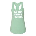 thumbnail image 2 of My Dog Thinks I'm Cool Funny Dog Lover Dog Lover Ladies Racerback Tank Top, Mint, Small, 2 of 3