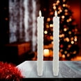 thumbnail image 2 of Kurt Adler 9.7-Inch Battery Operated LED Flicker Flame Diamond Shaped Taper Candle Set, 2 of 3