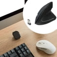thumbnail image 4 of Ratones inalámbricos verticales ergonómicos, ligeros y cómodos con adaptador USB Negro, 4 of 9