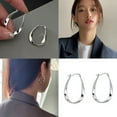 thumbnail image 2 of YIEMEEN Stylish Geometric Mobius Hoop Earring for Women Versatile Fashion Accessory, 2 of 12