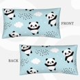 thumbnail image 2 of Disketp Cute Panda Bear Pillowcase, Queen Size Pillow Cases for Bedroom,Office,Sofa, Pillow Cover with Envelope Closure - 20x36in, 2 of 7