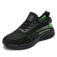thumbnail image 2 of Men's Lace‑Up Knit Mesh Athletic Running Sneakers, Speckled Pattern Upper Footwear with Curved Thick Midsole for Daily Jogging and Casual Sports Activities, 2 of 8