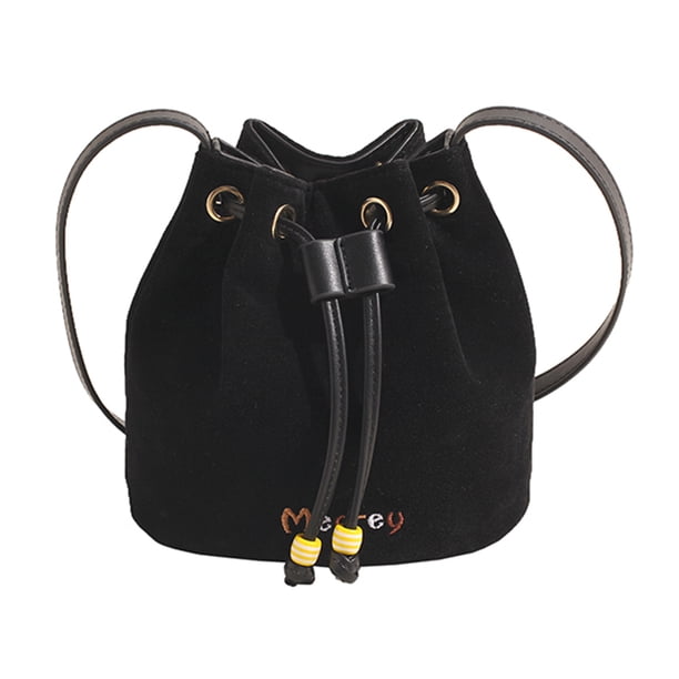 Bolso Mano Tipo Cubo para Mujer Hobo Gamuza Con Cordón Viajes
