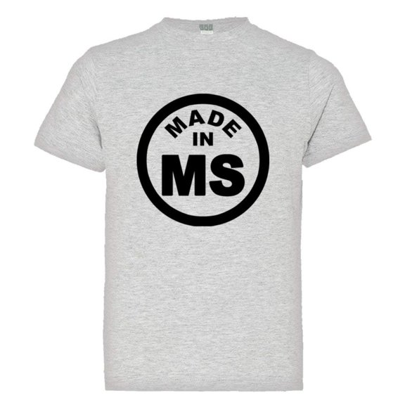 PleaseMeTees™ Youth From Born Made In Mississippi MS Logo Label HQ Tee