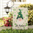 thumbnail image 3 of St. Patrick's Day Garden Flag Linen Outdoor Flag Gnome Green Shamrock Spring Clover Yard Flags Double Sided House Flag for Home,indoor ,12.5''×18''in., 3 of 4