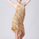 thumbnail image 1 of Vestido De Baile Rumba Tango Vestido de baile de tango para mujer Lentejuelas Borlas Vestido de fiesta de moda (Oro XXL) Ygjytge para Mujer oro T XL, 1 of 6