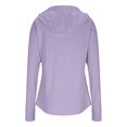 thumbnail image 4 of Women's Hooded Lightweight Full-Zip Sun Jacket - UPF 50+ Long Sleeve Athletic Hoodie, Outdoor Running & Hiking Windbreaker Purple XL, 4 of 6