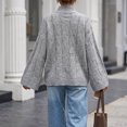 thumbnail image 5 of FAIWAD Sweaters for Women Cable Knit Mock Neck Long Sleeve Pullover Tops Casual Daily Wear, 5 of 7