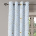 thumbnail image 2 of Ambesonne Art Deco Grommet Curtain, Pale Blue Classic Scales, 50"x120", Pale Blue Sand Brown, 2 of 5