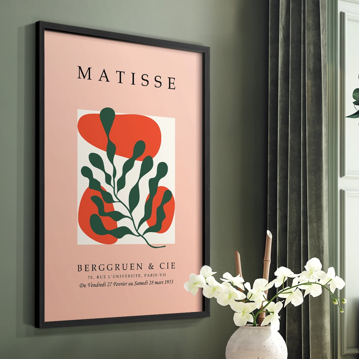 Matisse CCCXXIX in Black Solid Wood 8 x 10 Framed Print