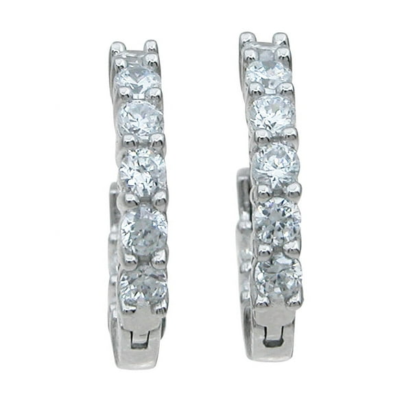 Sterling Silver Cubic Zirconia Stud Earrings Makes Unique Birthday Gift For Girlfriend, Fashion Sterling Silver Earrings